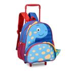 Mochila C/ Rodinhas Dinossauro Dino Baby Infantil Oficial Escolar/Passeio - Clio