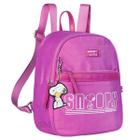 Mochila Cabe Caderno Universitário Snoopy Woodstock Lilás