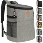 Mochila Camping Cooler Vankor 30 latas impermeáveis cinza