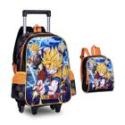 Mochila Carrinho Com Lancheira Térmica Dragon Ball Z Meninos