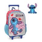 Mochila Carrinho Infantil Disney Stitch Ohana Escolar Luxcel