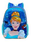 Mochila Cinderela Princesa Disney Poliéster 42x30x15cm