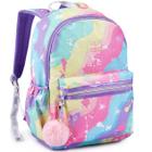 Mochila Colorida Tie-dye Escolar Passeio Meninas Infantil