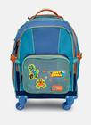 Mochila Com 4 Rodinhas 360 Graus Color Block Azul Puket