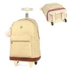 Mochila com Carrinho Barbie Amarelo com Poa Luxcel