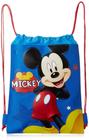 Mochila com cordão Disney Mickey Mouse azul grande