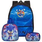 Mochila Com Lancheira Infantil Masculina ul Sonic Filme