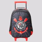 Mochila com Rodas Corinthians Preta e Vermelha