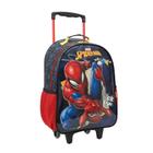 Mochila com Rodas Escolar 16 Spider Man Black Basic