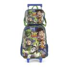 Mochila com rodas + lancheira toy story verde luxcel