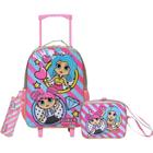 Mochila com rodinha girl surprise kit c/3 pcs (s) - RIO DE OURO