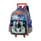 Mochila Com Rodinhas Alça Costas Escolar Infantil Hot Wheels - Luxcel