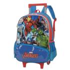 Mochila com Rodinhas Infantil, Escolar, Marvel Avengers Azul - Luxcel