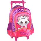 Mochila com Rodinhas Luxcel Cindy Poliéster Pink Grande