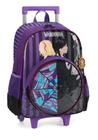 Mochila com Rodinhas Wandinha e Enid Roxo - Luxcel