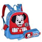 Mochila Costas com Estojo 101 Dalmatas Kit Escolar Infantil