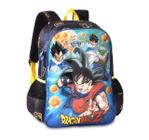 Mochila Costas Dragon Ball Z Goku Meninos Escolar Infantil