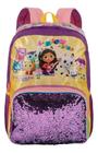 Mochila Costas Escolar Infantil Menina Gabby M Plus Meow Colorido Grande