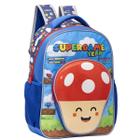 Mochila Costas Escolar Infantil Menino Super Mario Bros Yepp Toad