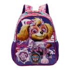 Mochila Costas Infantil Escolar Menina Patrulha Canina Skyie Paw Patrol Rosa 11792 - Xeryus