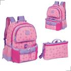 Mochila Costas Infantil Menina Lancheira Térmica Grande Porta Garrafa Escolar Bolsa Passeio Feminina - Fuseco