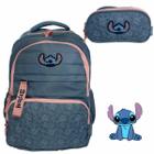 Mochila Costas Juvenil Escolar Lilo Stitch Menina + Estojo