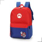 Mochila Costas Juvenil Masculino Super Mario Bros Luxcel Reforçada 2 Compartimentos Original