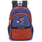 Mochila Costas Juvenil Menino Super Mario Bros Azul Luxcel