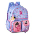 Mochila Costas Luluca Bolsa Escolar Infantil Feminina - Azul - Clio