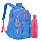 Mochila Costas Rebecca Bonbon Com Garrafa Térmica Kit Escola