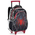 Mochila de Carrinho Infantil Super Spider Preto Aranha Homem Mala Bolsa Escolar MAsculino Seanite