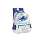 Mochila De Costa Prata Stitch Disney Classics Holográfica