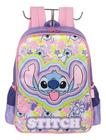 Mochila De Costas 2 Bolsos Infantil Original Stitch