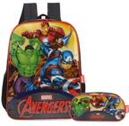 Mochila De Costas Avengers Marvel Com Estojo Casual Escolar - Luxcel