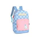 Mochila De Costas Azul Escolar Stitch Disney Classics Luxcel