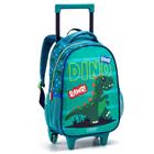 Mochila de Costas Bolsa Infantil Tubarão Azul Dinossauro Verde Crianças Detalhada Seanite