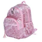Mochila de costas em Veludo Rosa Fiorella Sotti