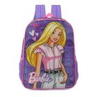 Mochila de Costas Escolar Infantil Barbie Lilás Original