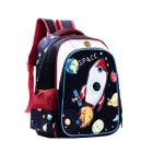 Mochila De Costas Escolar Masculina Space Astronauta c/ Led Foguete Sci-fi Colorida Poliéster Yepp Kids