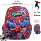 Mochila De Costas Homem Aranha Menino Escolar Infantil