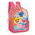 Mochila De Costas Infantil Luxcel Baby Shark Rosa Menina