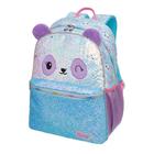 Mochila de Costas Panda Paetê Lantejoulas Infantil Escolar