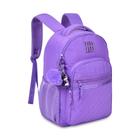 Mochila de Costas Rebecca Bonbon RB24515 Crinkle 17” com Matelassê Bolso Antifurto