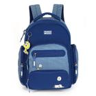 Mochila De Costas Snoopy Azul Com Listras Laptop Luxcel