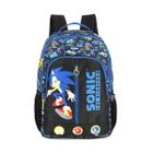 Mochila de Costas Sonic Escolar Juvenil Meninos Personagem