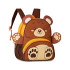 Mochila De Costas Urso Ursinho Infantil Pets Oficial C/ Orelhinhas Em Pelúcia - Resistente - Clio