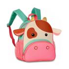 Mochila De Costas Vaca Vaquinha Infantil Pets Oficial C/ Orelhinhas Em Pelúcia - Resistente - Clio