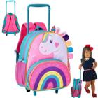 Mochila De Rodas Rodinhas Escolar Infantil Criança Clio Pets Zoo 14 Litros Mochilinha Premium Resistente