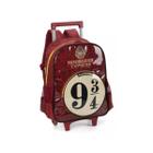 Mochila De Rodinha Harry Potter Hogwarts Vinho 30x40x15cm - Maxlog