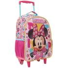 Mochila De Rodinha Infantil Escolar Minnie Mouse Disney Rosa